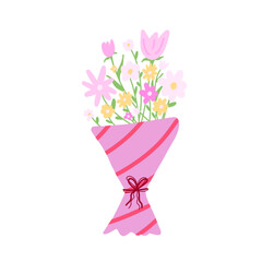 decorative bouquet of flowers transparent