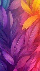 Vibrant Colorful Leaves Background