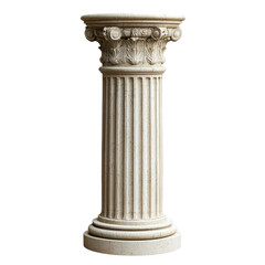 Obraz premium Elegant Fluted Column on Isolated Transparent background for Decorative Use and Architectural Inspiration