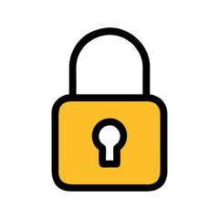 Data security padlock icon