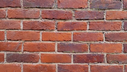 Obraz premium ヴィンテージレンガの壁 - 歴史と風合いを感じる美しい赤レンガのテクスチャ