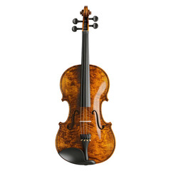 Fototapeta premium Isolated Smooth Varnish Violin with Beautiful Design on Transparent background for Creative Projects and Artistic Use