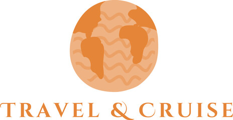 Travel and Cruise Logo with Globe