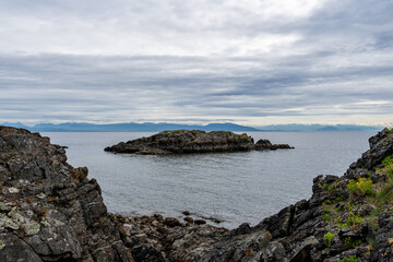 Naklejka premium Neck Point Park Finn Beach popular Nanaimo spot for dive classes in Strait of Georgia