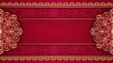 Red background with golden mandala