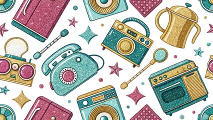 Appliance Parts Glitter Background: Sparkling Textures for Website Design