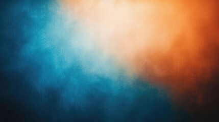 Fototapeta premium Abstract gradient background with blurred grainy texture. Blue, purple and orange colors