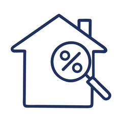 Mortgage rate magnifying icon