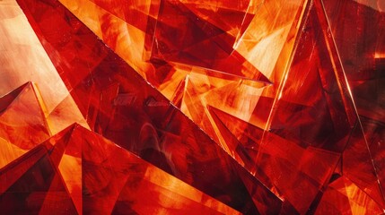 abstract image with red and orange colors using harsh lines and sharp shapes representing anger, Style Abstract, Colors red, orange, Composition off center, Details sharp lines, angular shapes