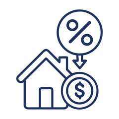Mortgage rate funding icon
