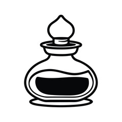 Elegant Ink Well with Ink Bottle - High-Quality Vector for Calligraphy and Art