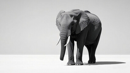 Obraz premium African Elephant in Black and White