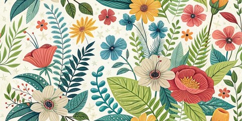 Eco-Friendly Memorial Day Floral Background: Sustainable Remembrance Day Pattern Design
