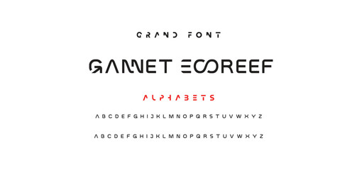 Minimal modern logo alphabet fonts. Typography minimalist urban sana serif digital fashion future creative logos fonts. vector illustration