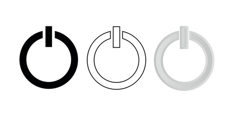 Simple icon of on and off