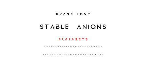 Minimal modern logo alphabet fonts. Typography minimalist urban sana serif digital fashion future creative logos fonts. vector illustration