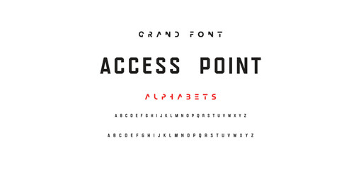 Minimal modern logo alphabet fonts. Typography minimalist urban sana serif digital fashion future creative logos fonts. vector illustration