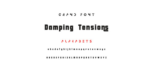 Minimal modern logo alphabet fonts. Typography minimalist urban sana serif digital fashion future creative logos fonts. vector illustration