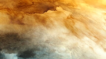 Abstract Golden Fabric Texture with Cloudy Pattern and Soft Lighting