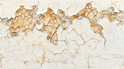 Wall murals Cracked and peeling paint texture on a weathered wall, showcasing natural aging and decay