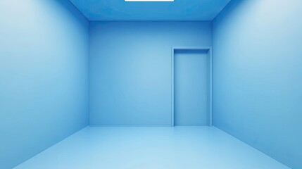 Light blue bedroom wall with clean, smooth surface and erasable finish