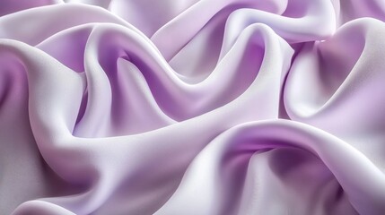 Obraz premium Draped, lavender silk fabric texture close-up, soft folds