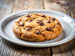 A delectable homemade cookie, a sweet treat, perfectly captured.