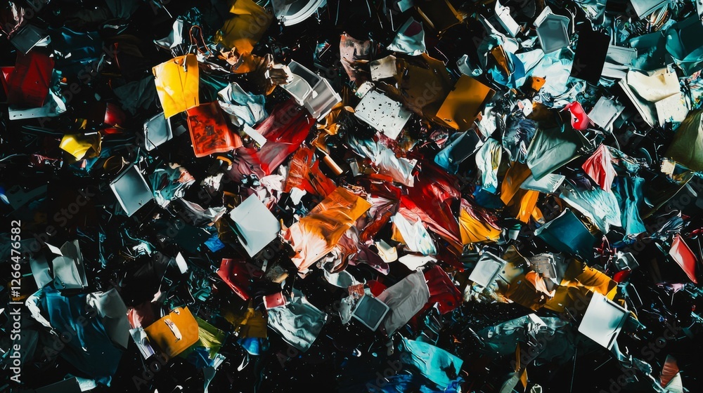 Poster Abstract Colorful Fragmented Patterns in a Chaotic Background
