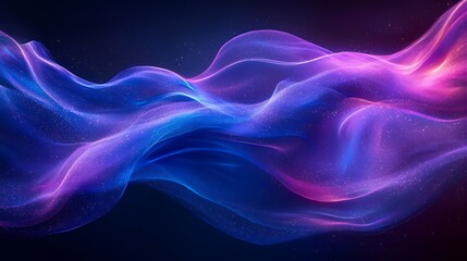 Obraz premium Abstract glowing wave, dark background, digital art, website banner