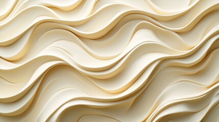 Obraz premium Abstract cream waves, studio shot, soft light, smooth surface