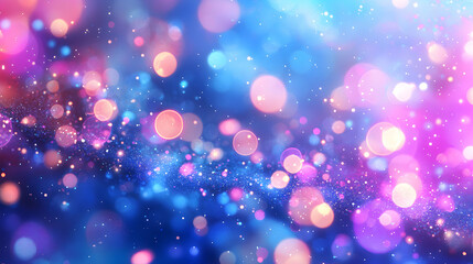 Fototapeta premium Abstract Sparkling Lights Background with Pink and Blue Bokeh Effects