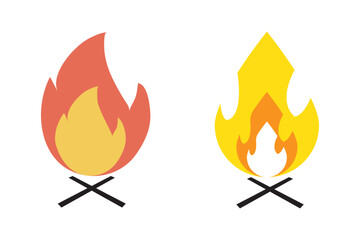 Fire flames icon set. Fire flames. Flame symbols. Set of yellow and orange, Red and black fire flame. Collection of hot flaming element. Fire, flame vector illustration. EPS 10