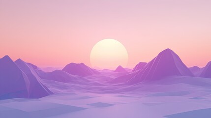 Fototapeta premium A futuristic low-poly background with soft purple gradients, perfect for tech and digital themes.