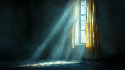 Naklejka premium sunlight shining through a window