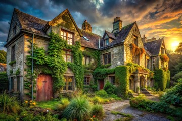 Obraz premium Discover haunting beauty: South West England's abandoned structures, captured in evocative urban exploration photography.