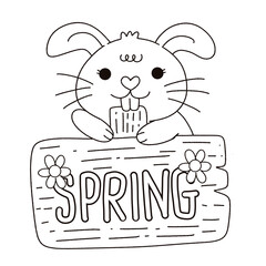 Cute Spring easter outlying doodles 