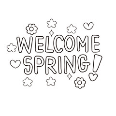 Cute Spring easter outlying doodles 