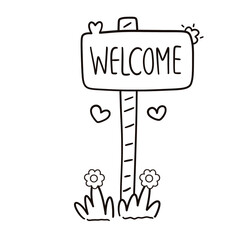 Cute Spring easter outlying doodles 