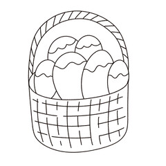 Cute Spring easter outlying doodles 