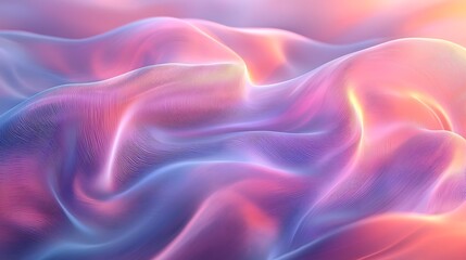 Fototapeta premium Abstract pastel fabric waves, sunset background, design element