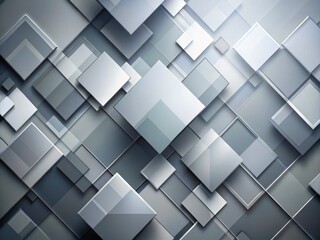 Obraz premium Geometric grayscale squares overlap, forming a stylish, modern abstract background with a contemporary feel.