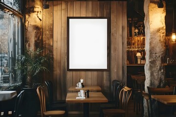 Versatile Uses of Blank Poster Mockups in Rustic Cafes