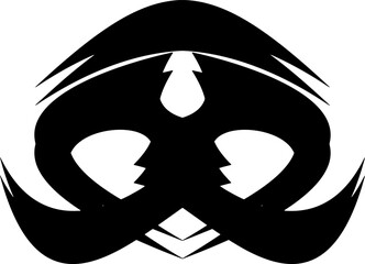 Abstract and vector Tribal Mask Logo. 
