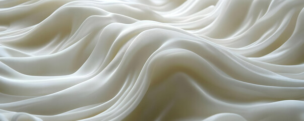 Obraz premium White silk fabric folds, texture