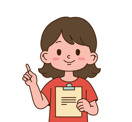 a student holding an application.