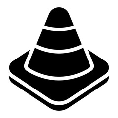 traffic cone glyph icon