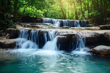 Obraz premium Waterfall in the forest