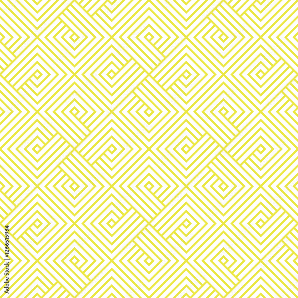 Aufkleber Abstract geometric pattern. A seamless vector background. White and yellow ornament. Graphic modern pattern. Simple lattice graphic design
