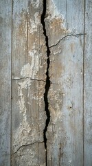 Cracked Weathered Wood Surface with Split and Flaking Texture