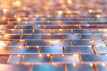 Obraz premium Close-Up of Shimmering Foil Accent with Bokeh Effect Background